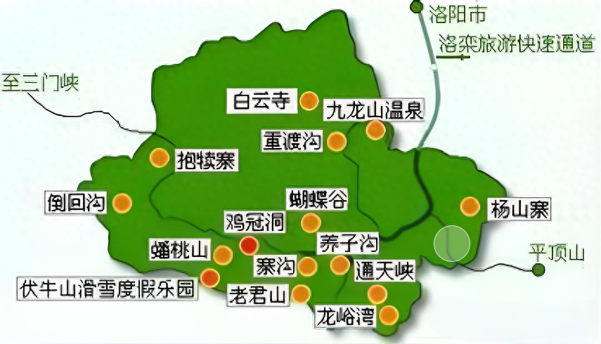 栾川县明细地图图片