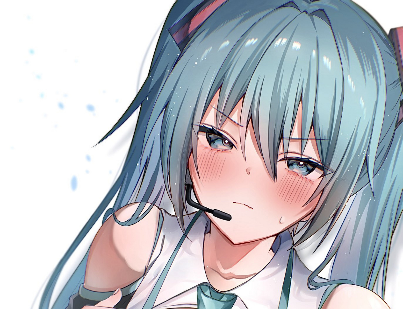 二次元# 害羞的初音未来,这谁顶得住啊[二哈] twi:猫田れくら.