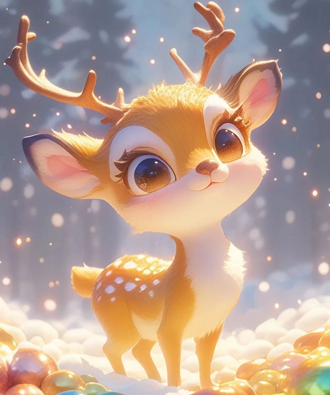 能量头像-一"鹿"吉祥如意 遇到福鹿,事事顺遂财鹿福至,好运连连 背靠