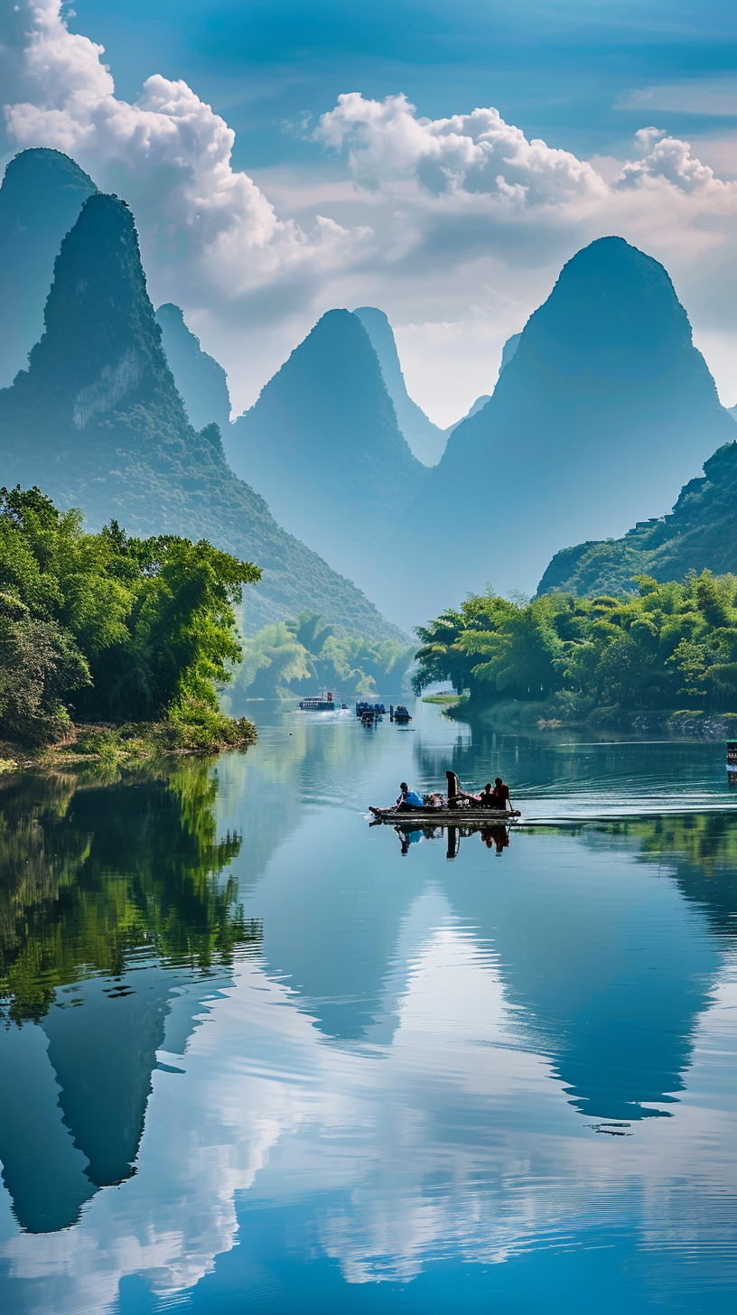 早在唐代,大诗人韩愈就曾赞美漓江"山青,水秀,风景不凡",其间的美景