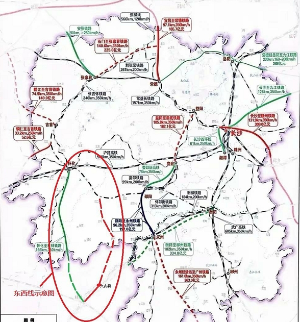 渝桂高铁线路走向图片