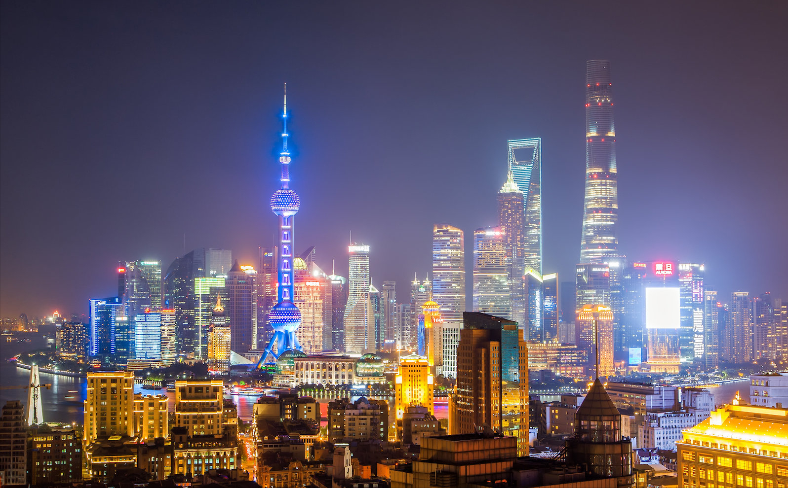 壁纸 大厦 建筑 夜景 1596_990