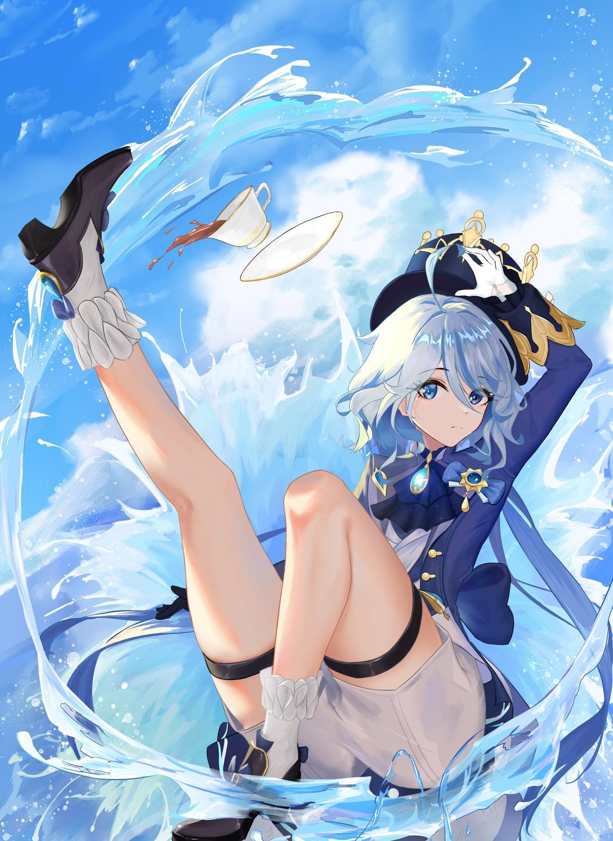 芙宁娜的腿也太好看了吧原神