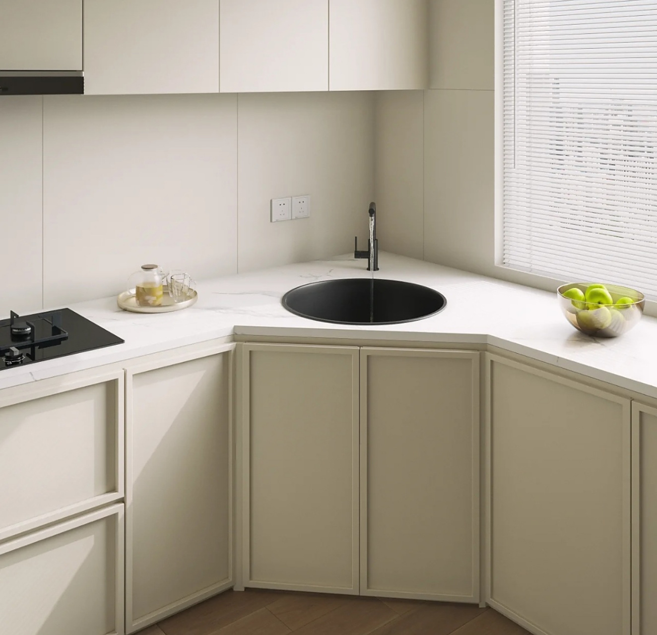 厨房转角处做水槽,太实用了[你懂的][你懂的][你懂的]  橱柜拐角处