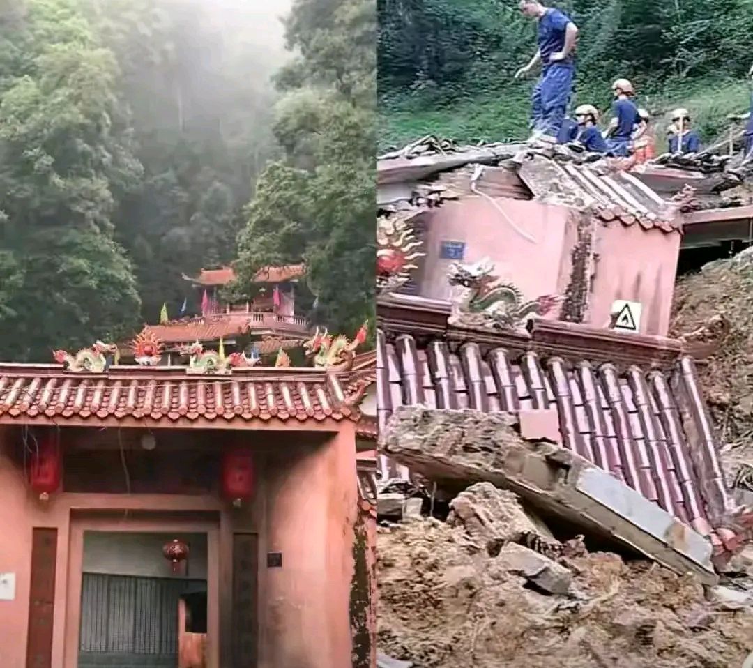 悲悼!福建上杭一家6口寺庙躲雨遇难,南方的雨下起来真要命