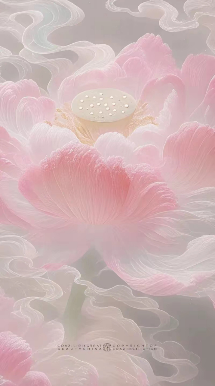 壁纸分享～梦幻的粉色莲花 吉祥莲花,步步高升,好运连连