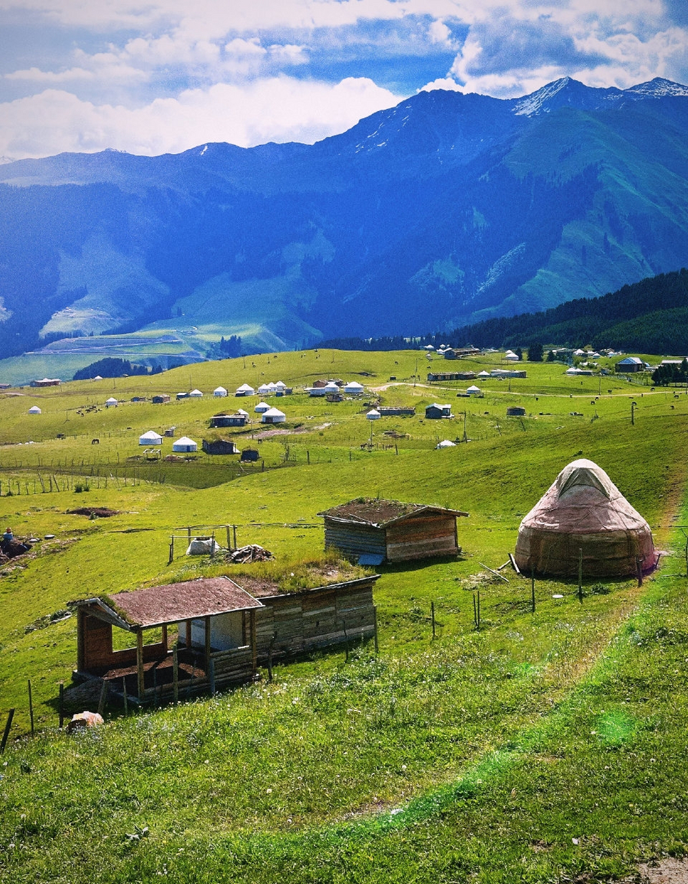 琼库什台快要临夏的凉风,在草原上里絮絮,像一首德彪西的交响曲.
