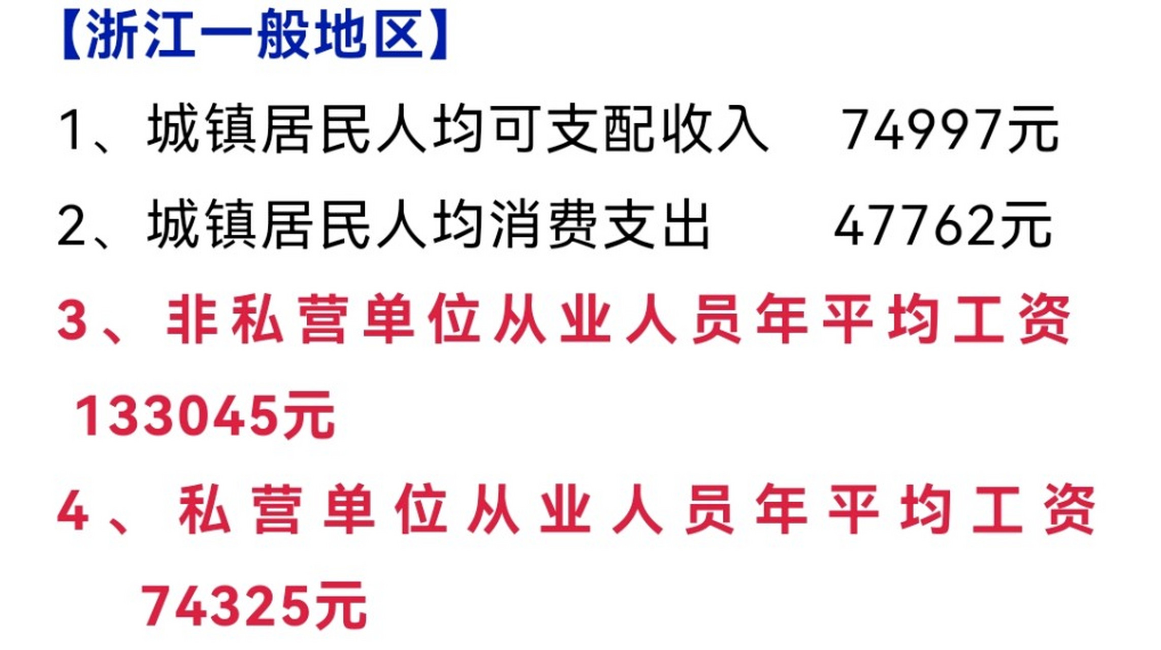 年浙江省非私营单位就业人员年平均工资为133045元
