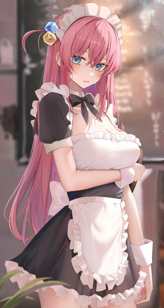 穿女仆装的波奇酱也太好看了吧!#二次元