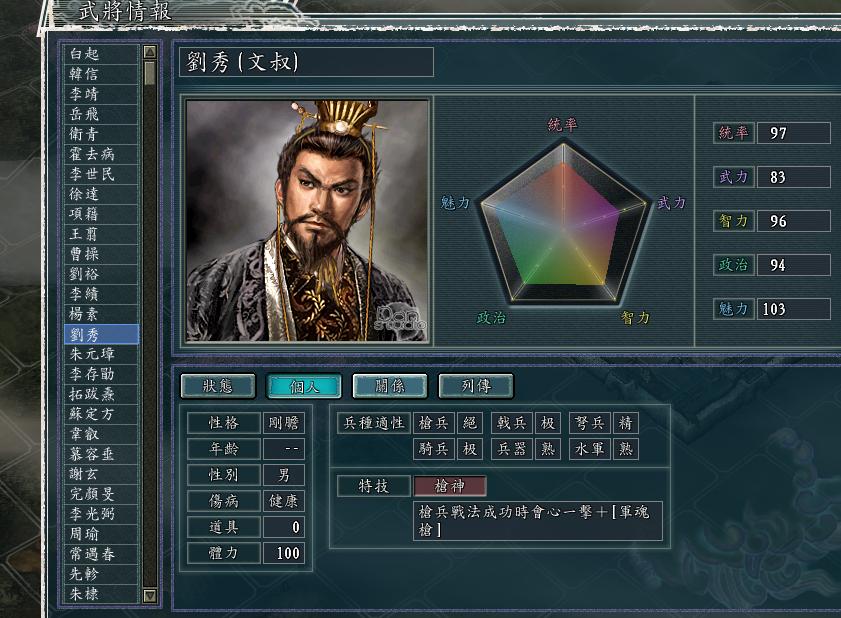 三国志11血色衣冠:输出型武将的综合实力