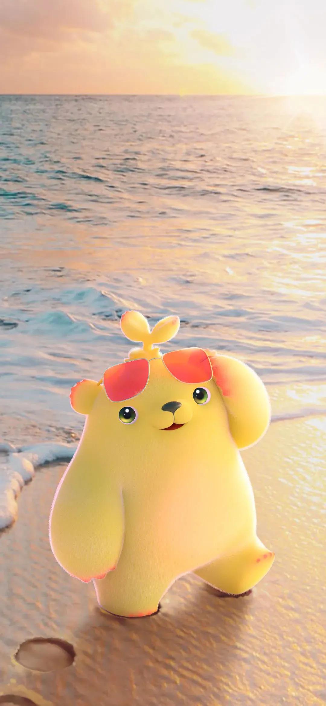 壁纸分享,超级可爱的萌芽熊壁纸,太治愈了