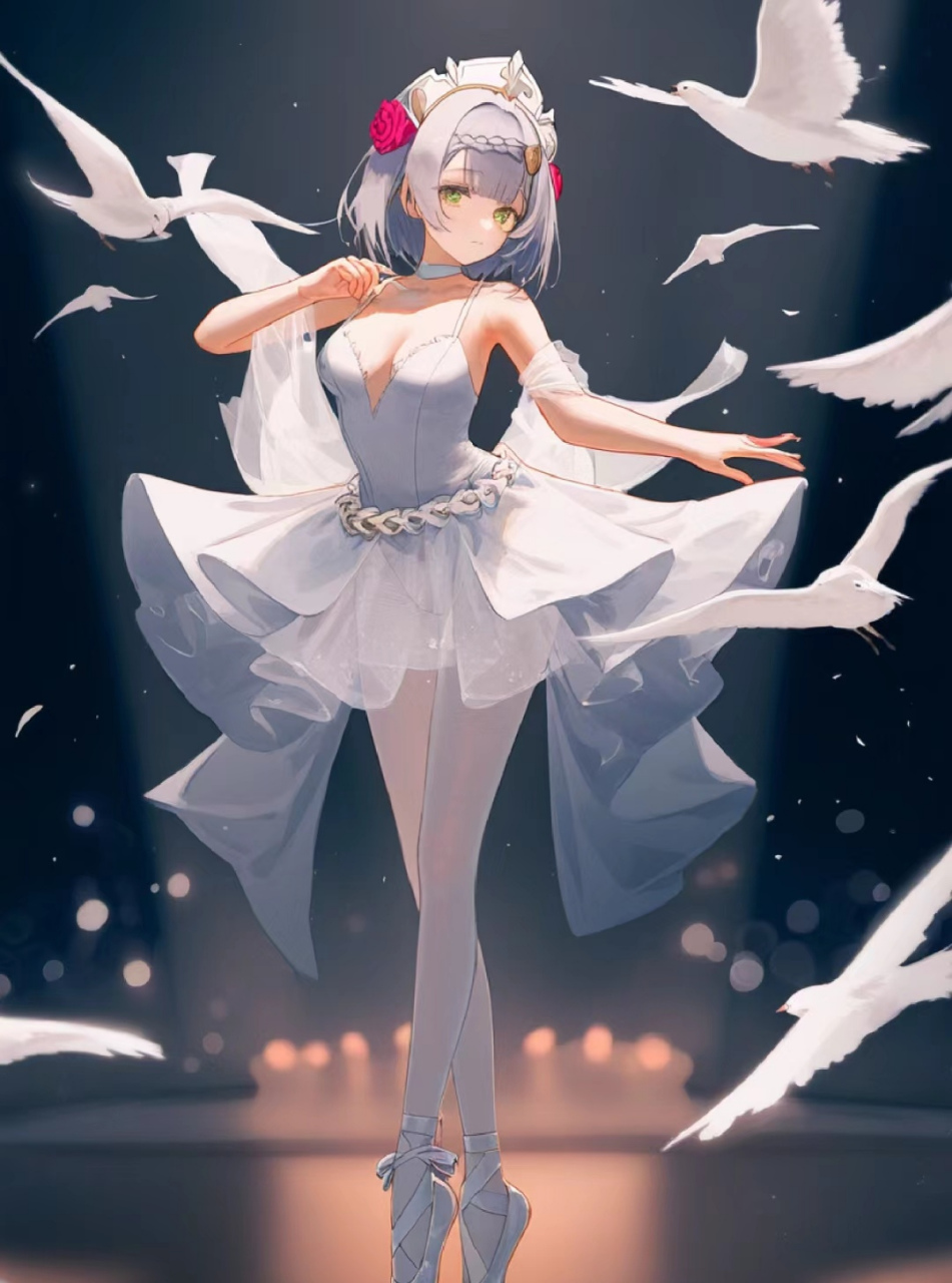 穿白丝的诺艾尔也太美了吧!#原神