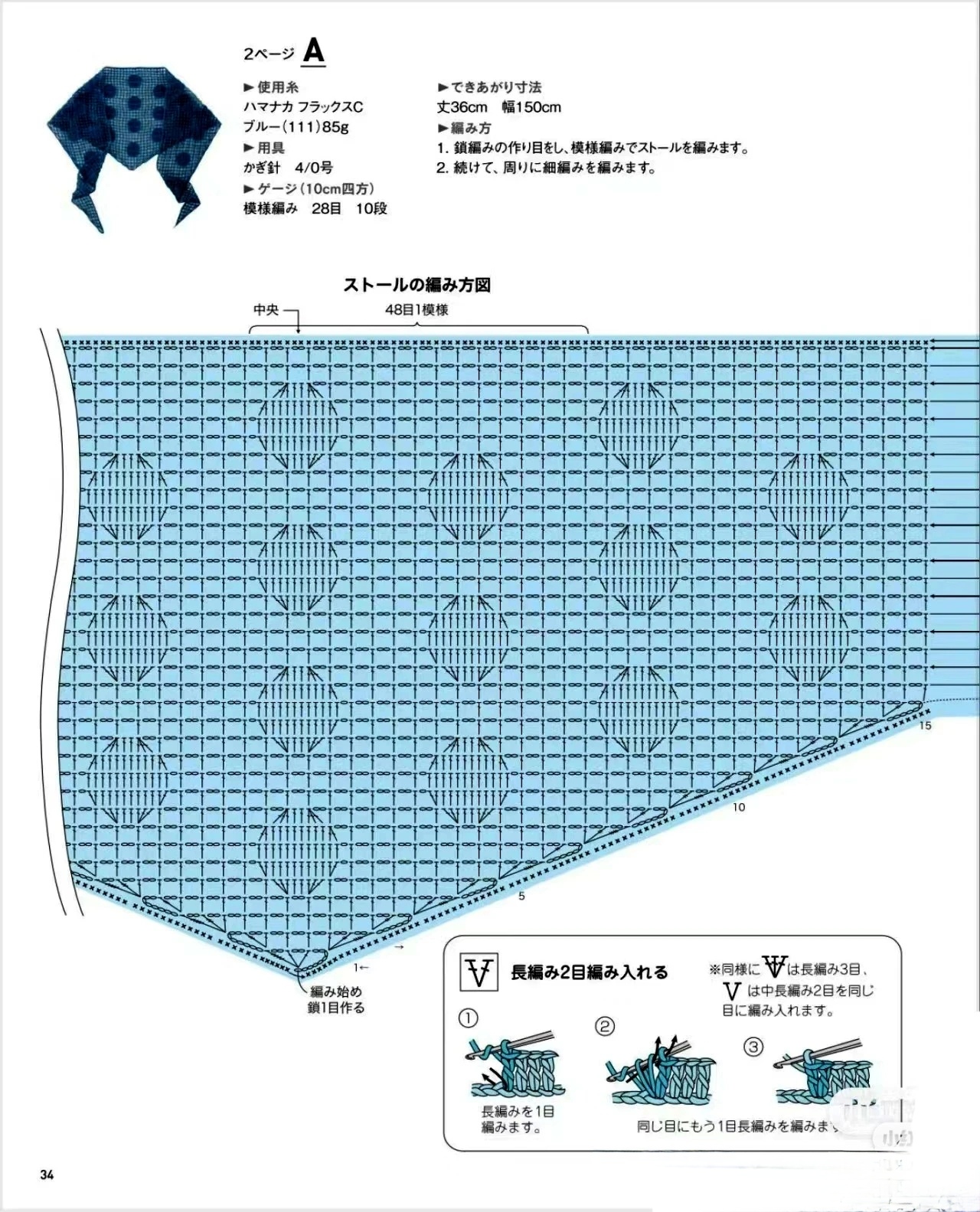 三角披肩钩织大全图解图片