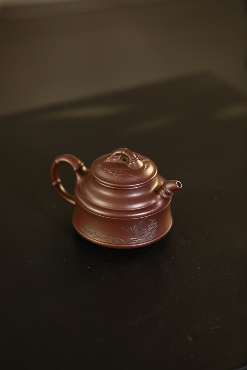 高竹鼓|全手工  范家壶庄出品   原矿龙血砂  容量220cc