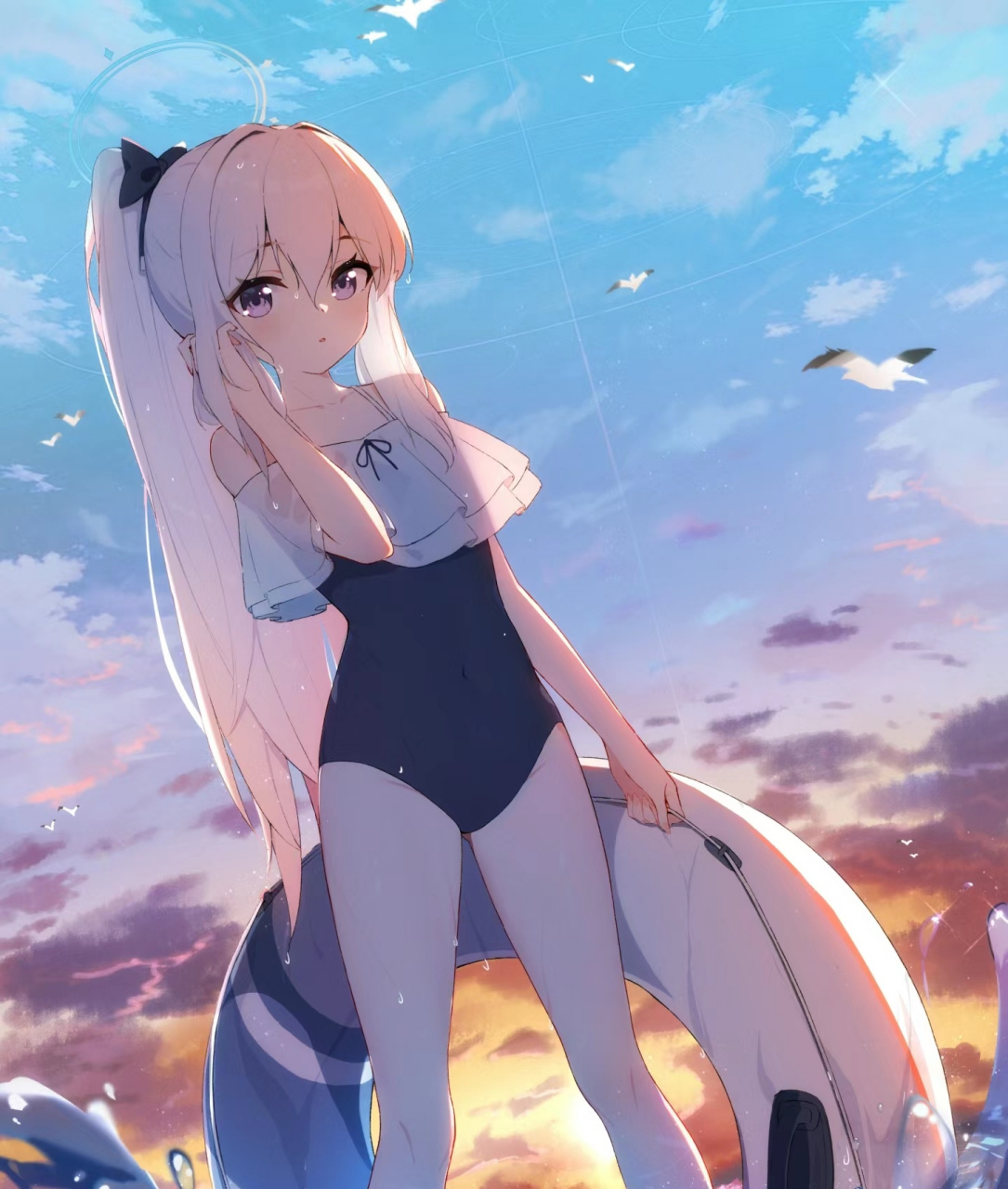 穿泳装的小姐姐也太漂亮了吧#二次元