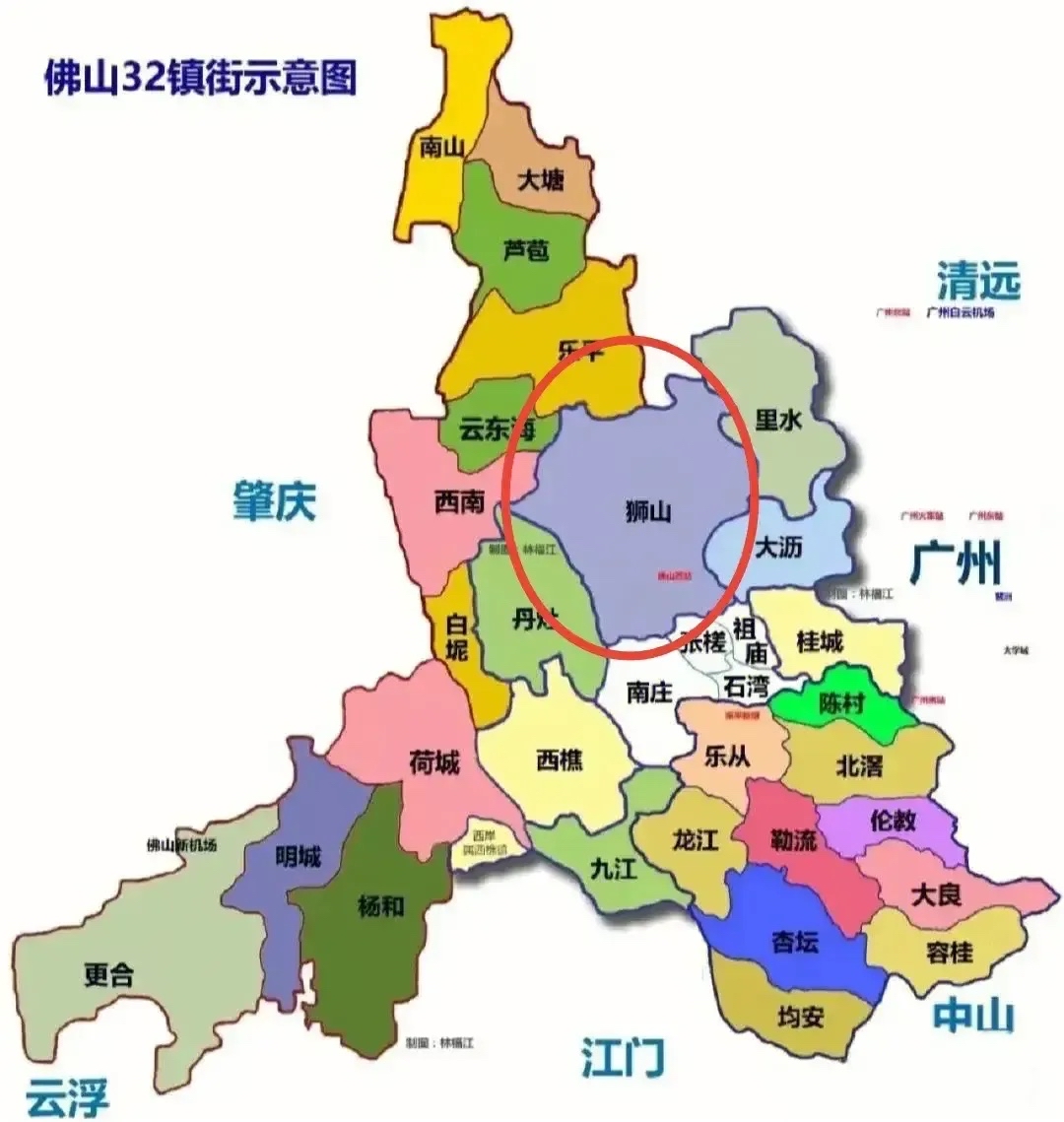 2005年,小塘官窑松岗以及狮山组建新的狮山镇,由四个镇街合并渡成