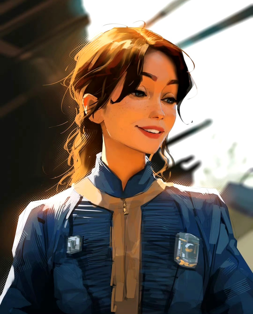 画师sam yang动漫人物插画作品欣赏,用细腻的色彩描绘了现实与虚幻