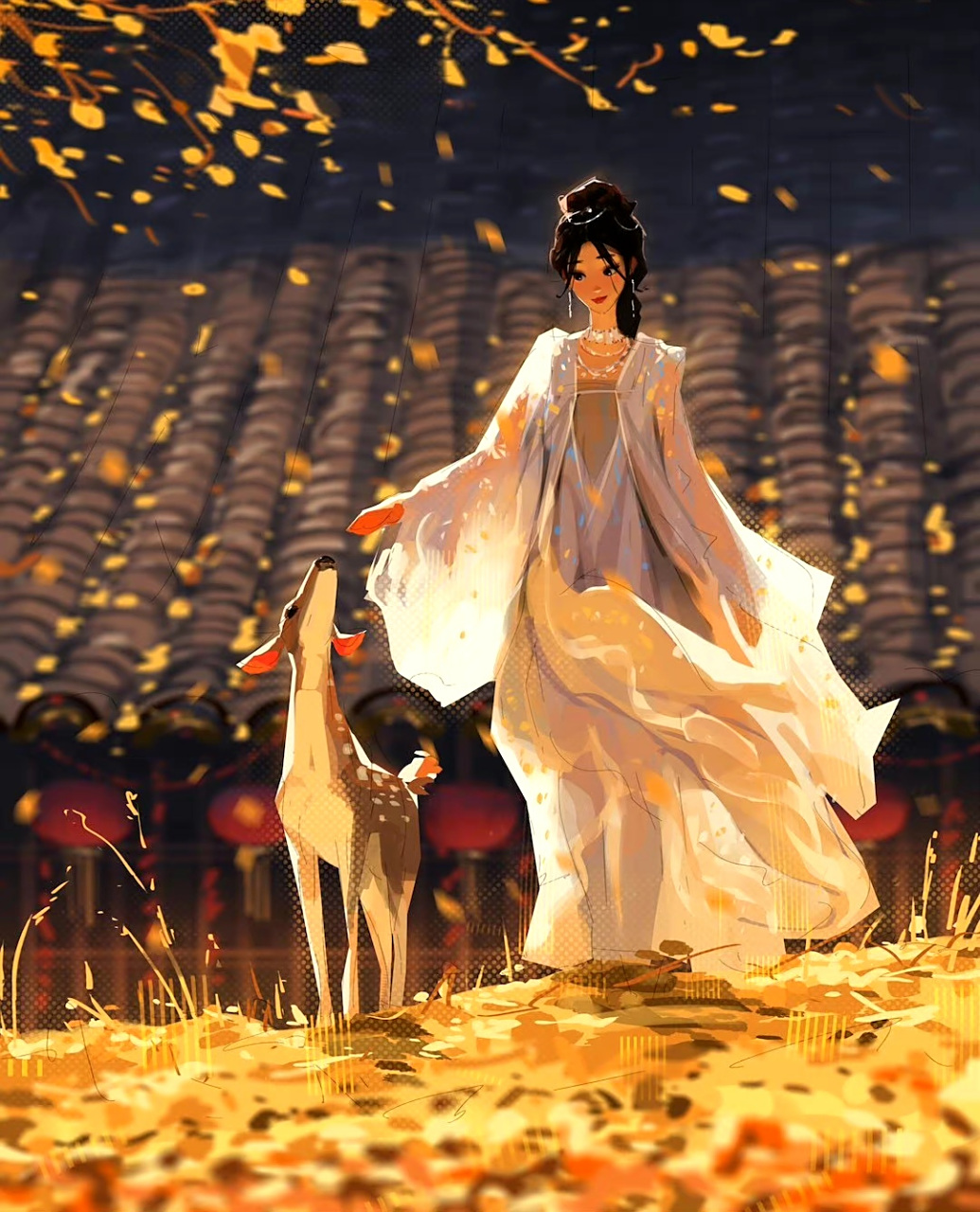 画师sam yang动漫人物插画作品欣赏,用细腻的色彩描绘了现实与虚幻