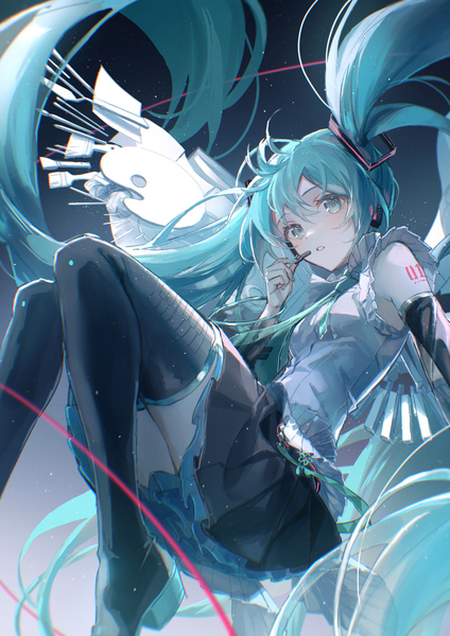 动漫# #二次元# 超美的虚拟美少女——初音未来!