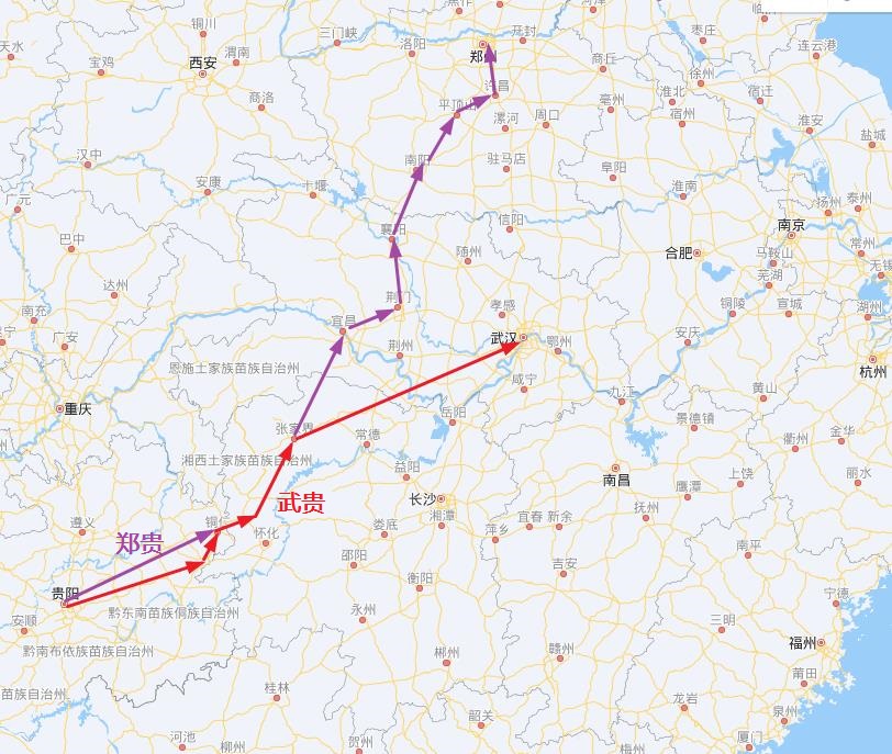 郑贵高铁最新线路图图片