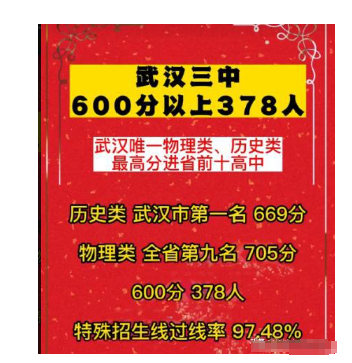 湖北高考成绩放榜武汉三中708逆袭省状元武汉四大名高将改写