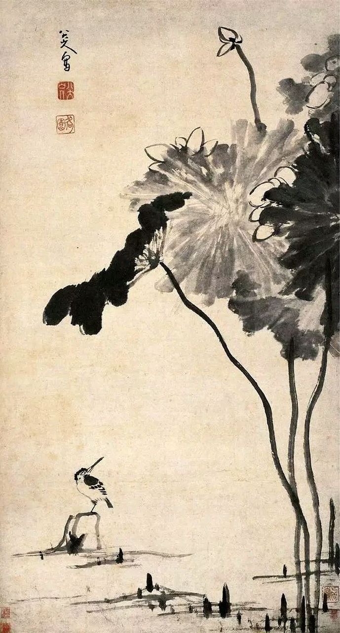 八大山人荷花巨制,13米长,绝了!