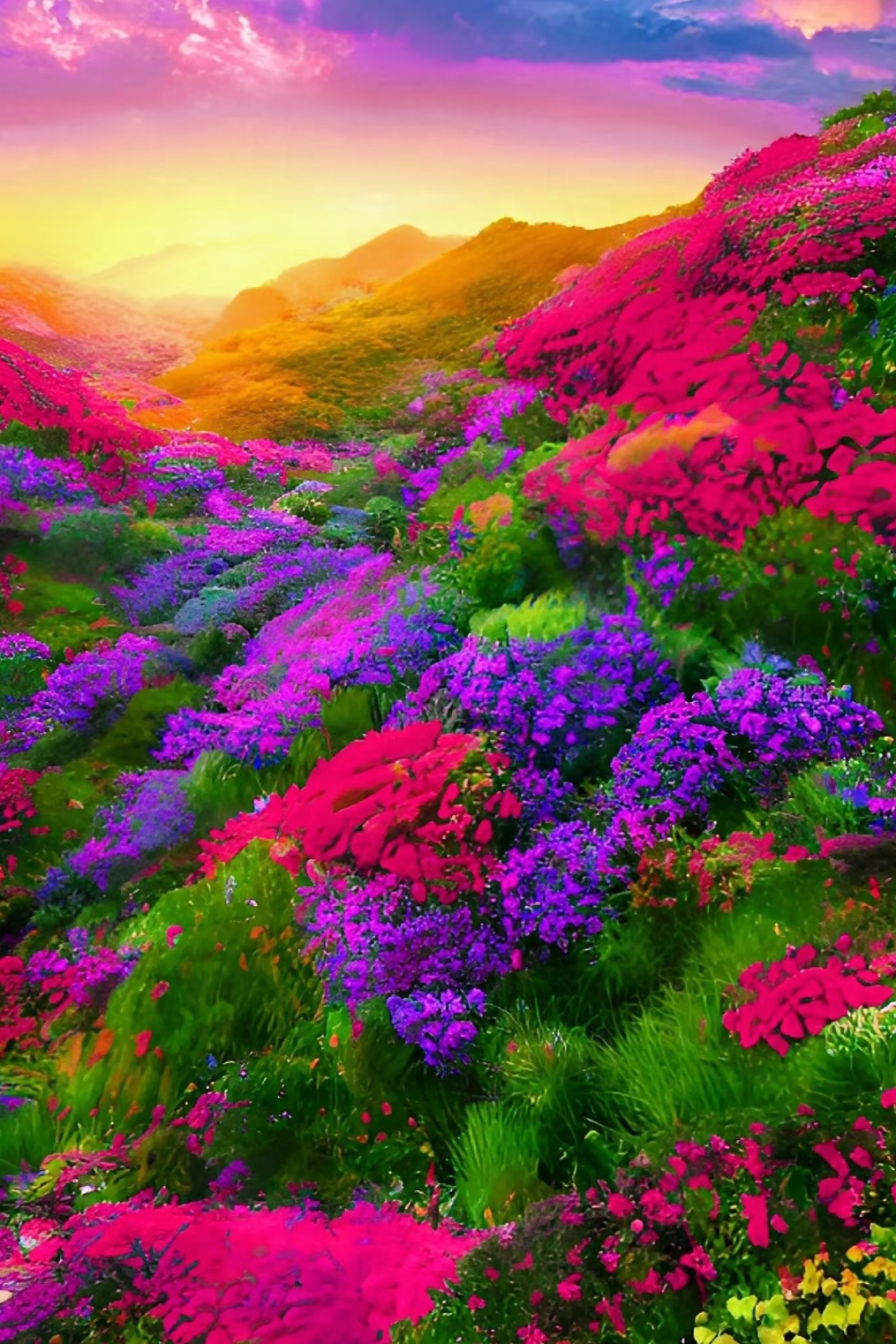 分享美图: 山花灿烂,美景如画,美的眼,醉了心.#风景美如画