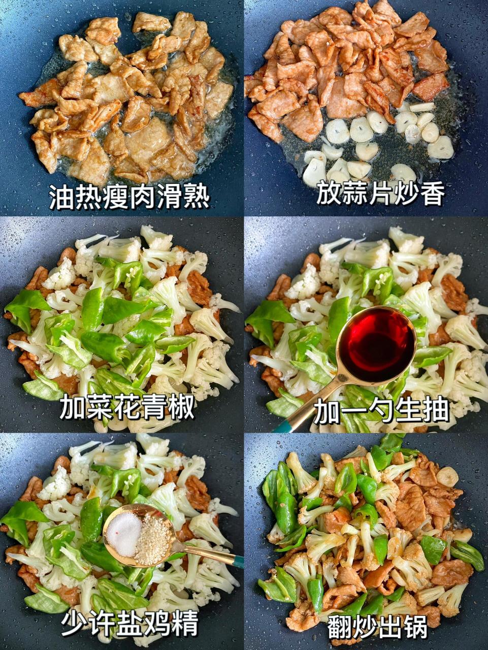 炒菜花怎么画图片