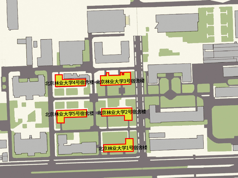 北京林业大学位置地图图片
