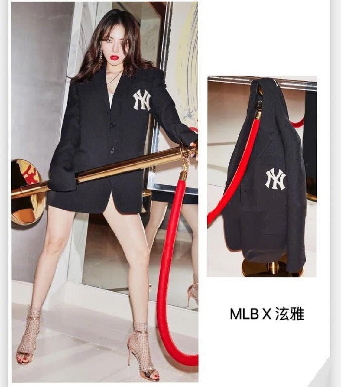 泫雅这姿势太犯规了!穿件西装外套秀美腿,下蹲拍照撩人十足