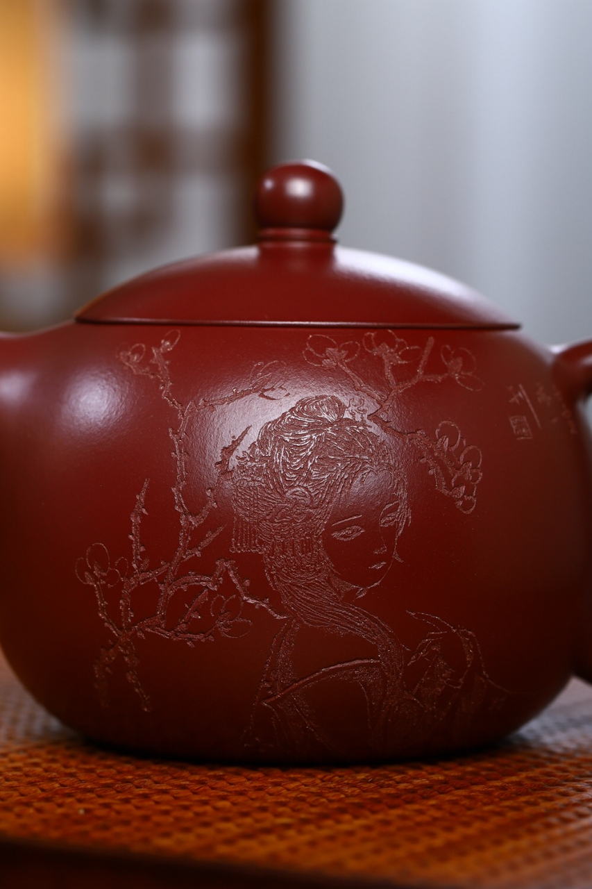 高工佳作【西施】(喜欢可询) 泥料:原矿龙血砂  容量:400cc 作者