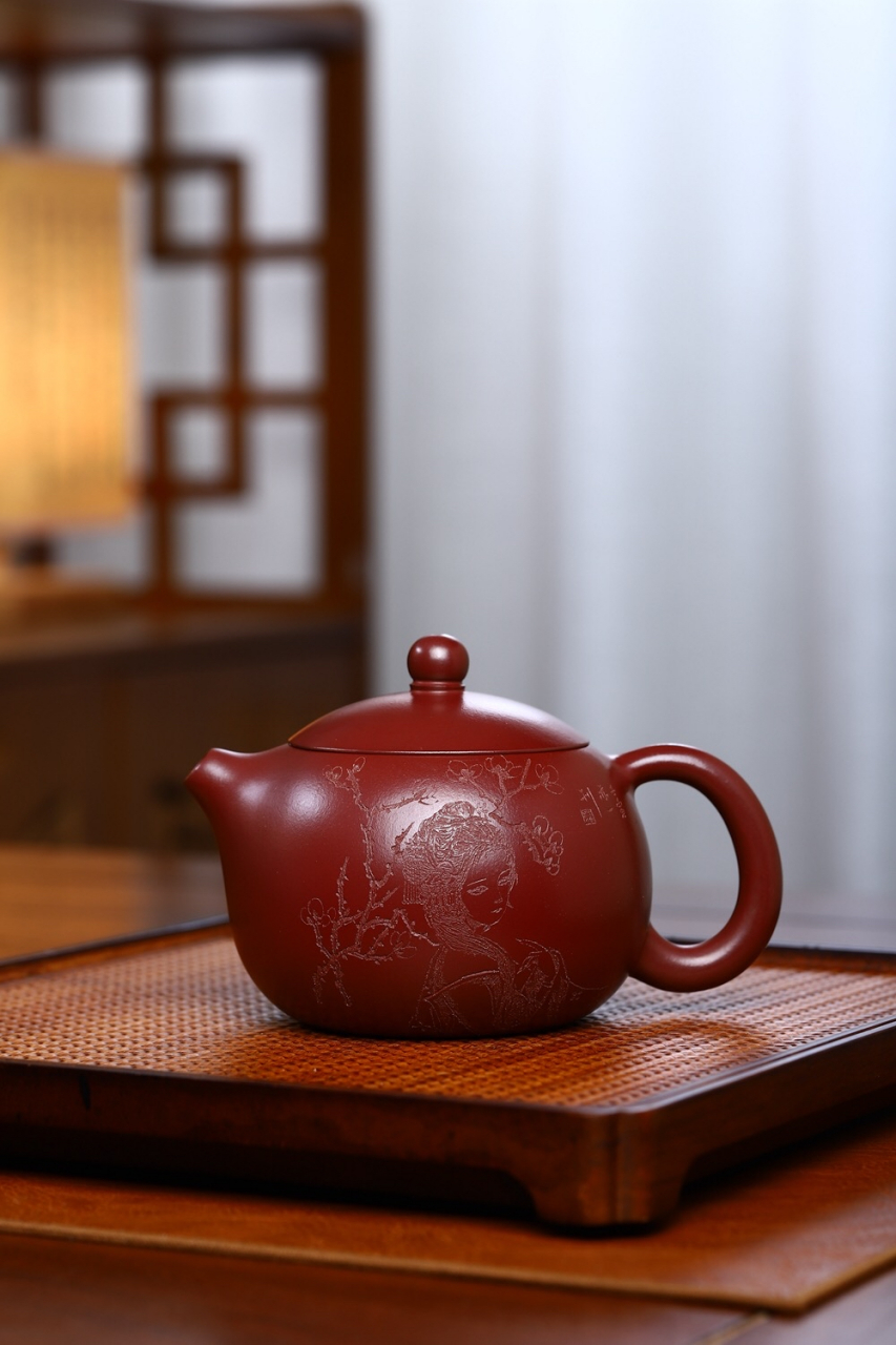 高工佳作【西施】(喜欢可询) 泥料:原矿龙血砂  容量:400cc 作者