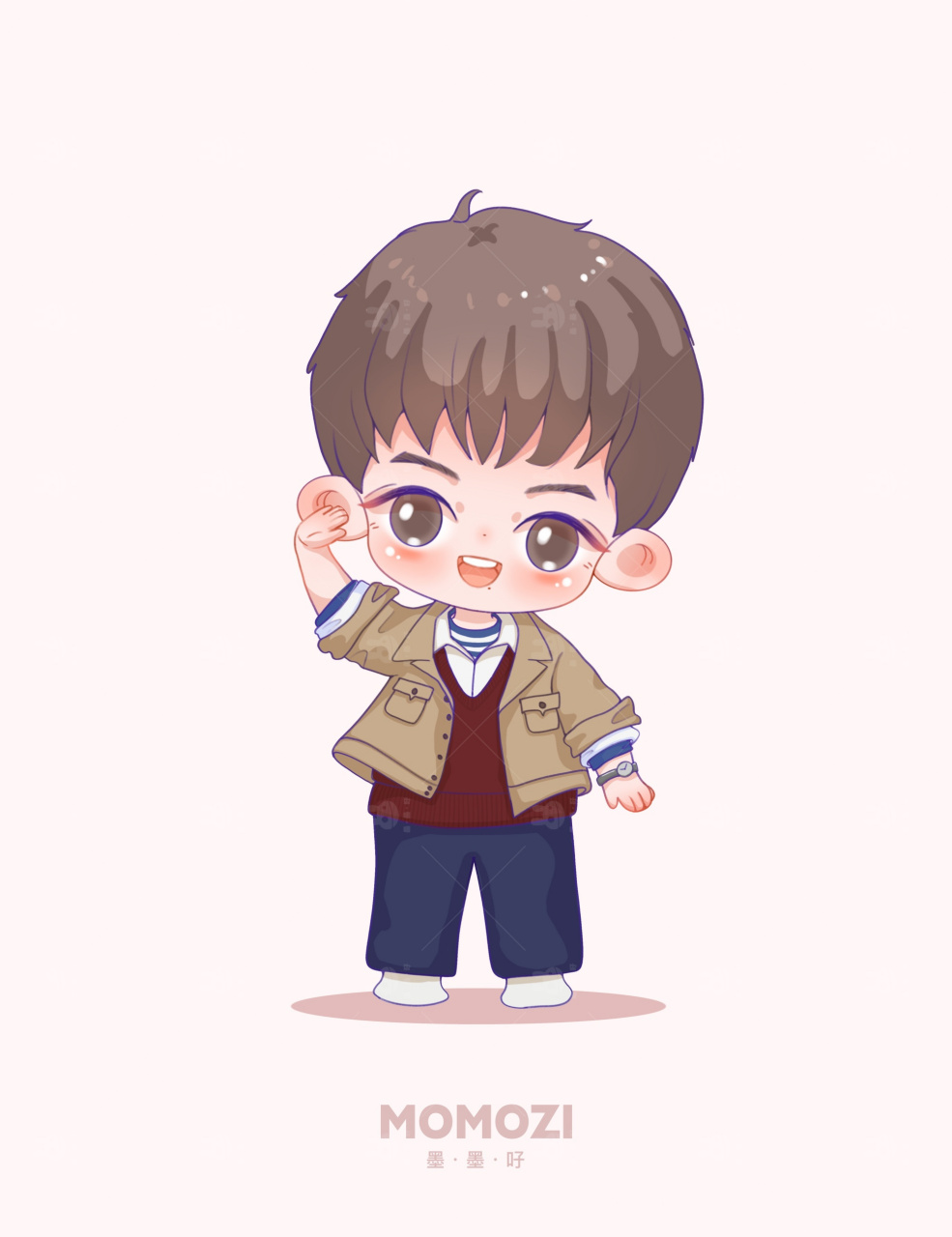 肖战粉丝画的肖春生的q版漫画衣橱