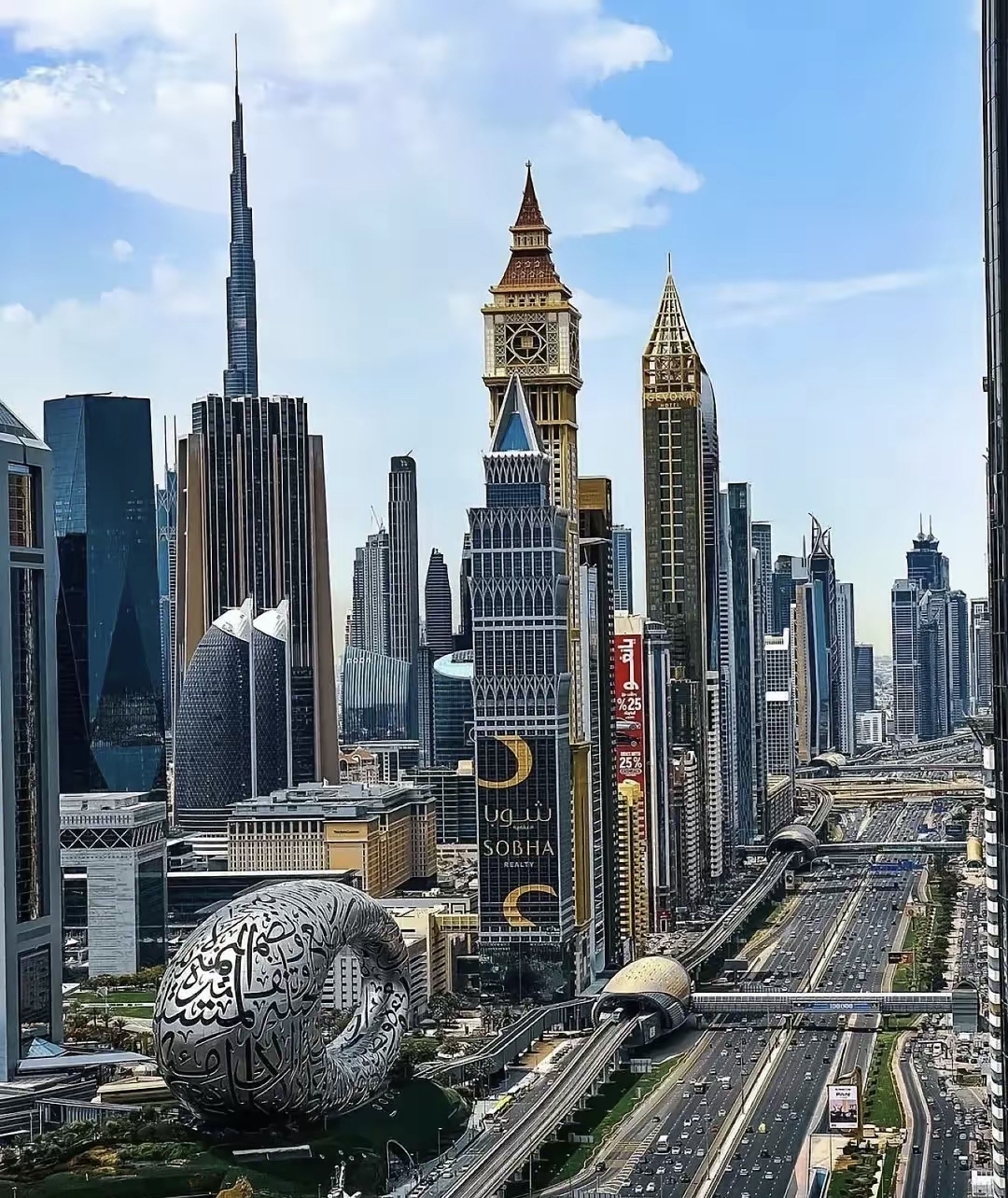 之所以迪拜看起来漂亮是因为迪拜有这几座高楼大厦的加持,特别是哈利