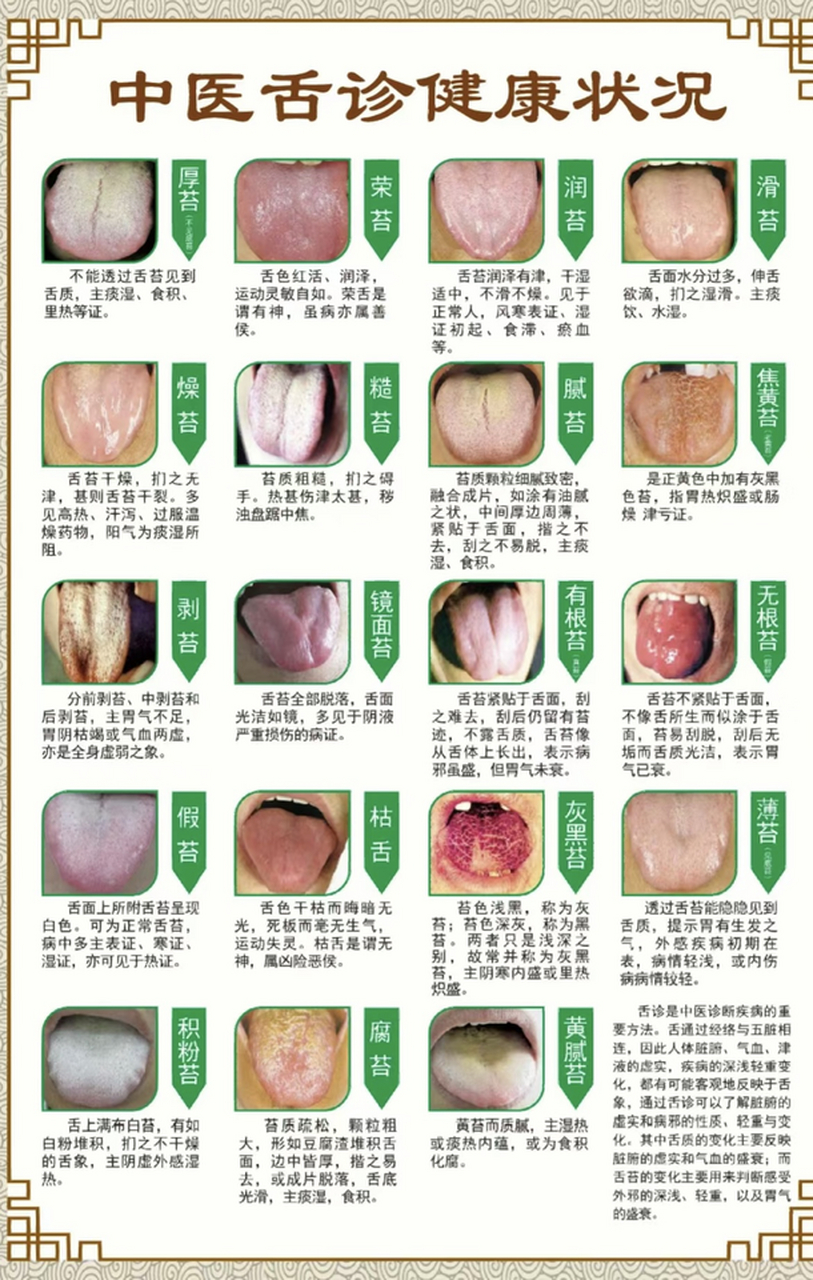 舌苔看病症大全图图片