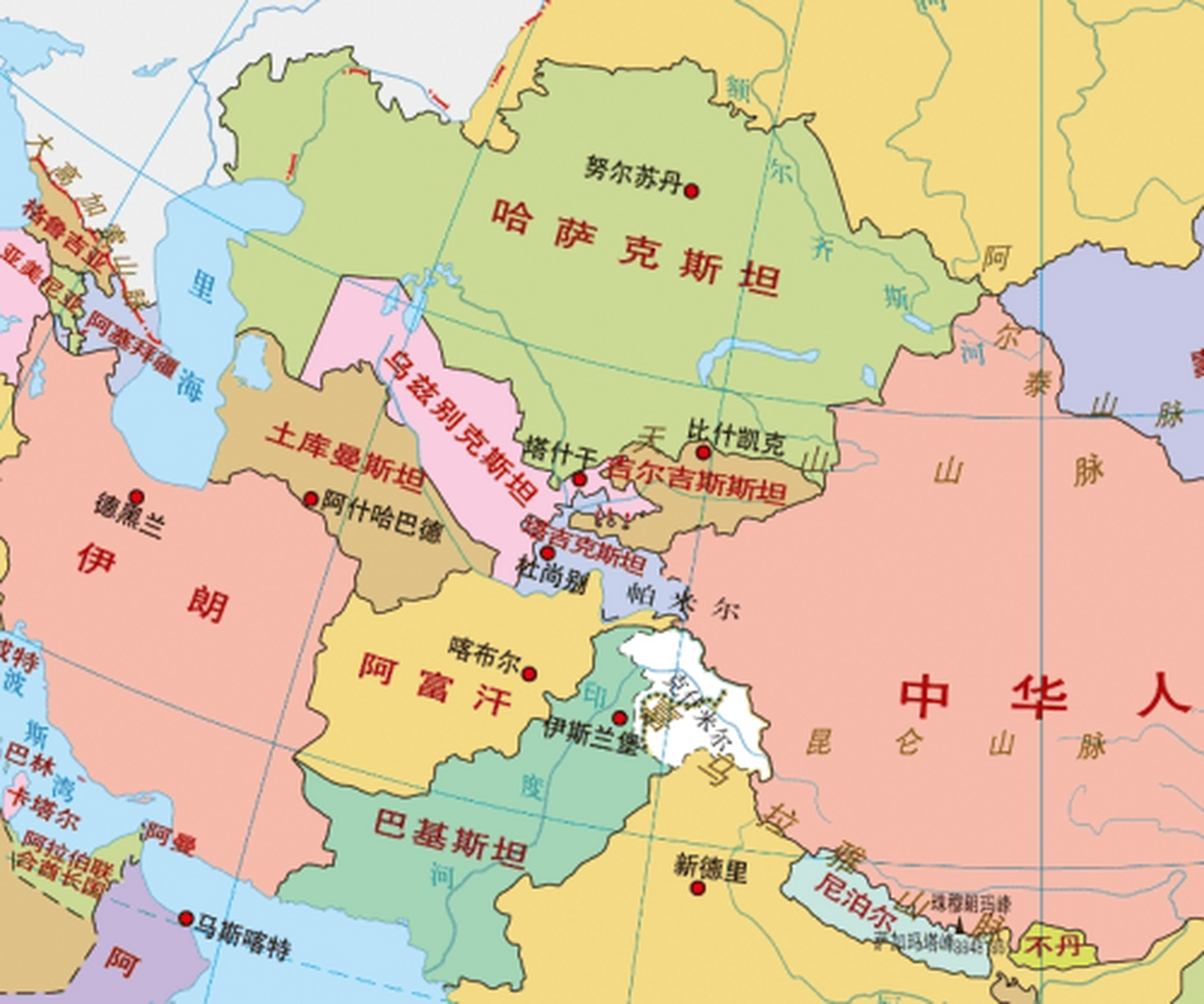 亚洲唯一永久中立国:土库曼斯坦 土库曼斯坦是一个内陆国家,位于伊朗