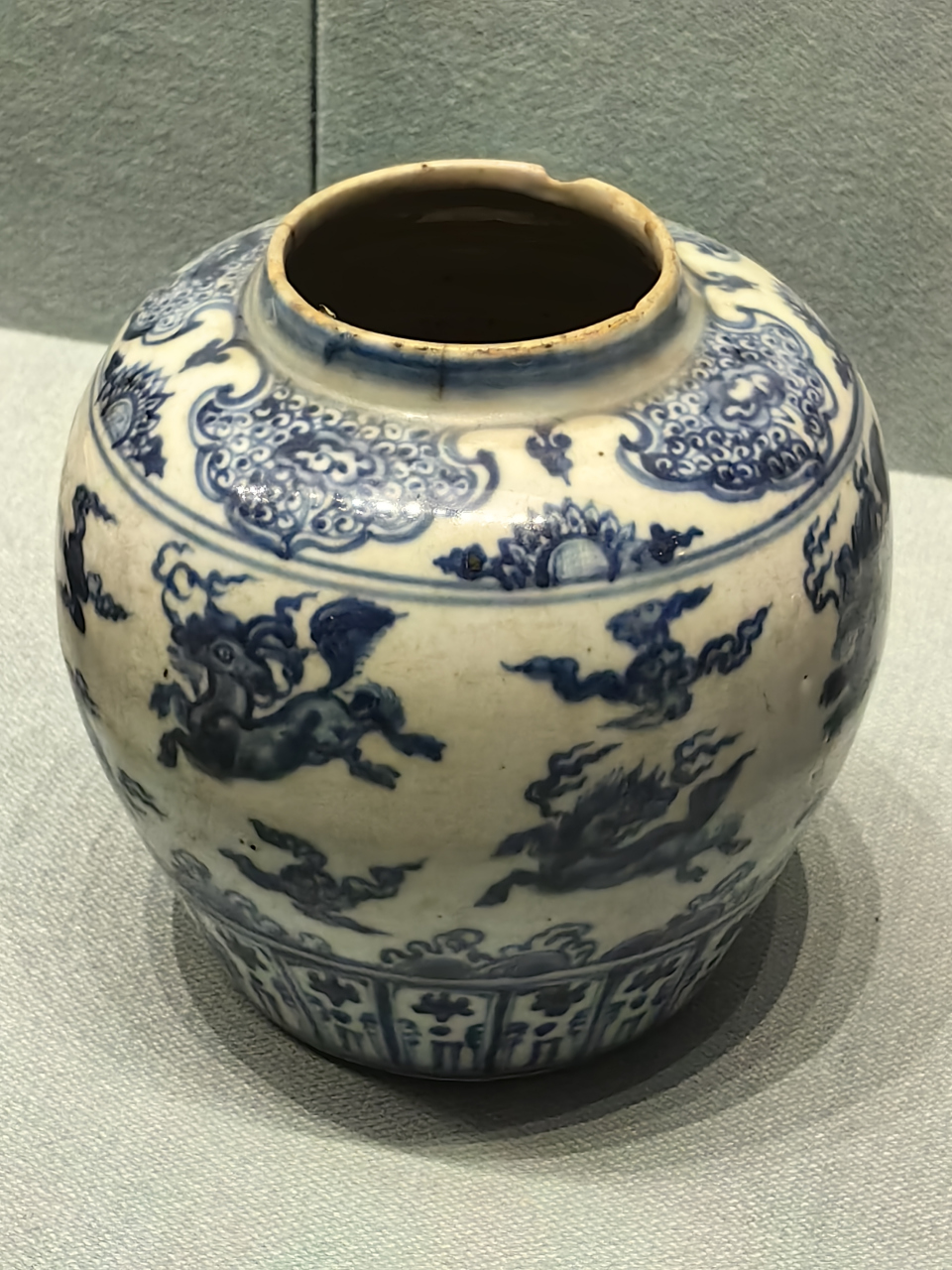 明代早期青花罐真品图图片