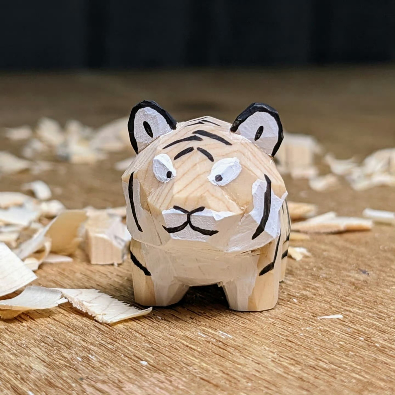 可爱的木雕小动物们