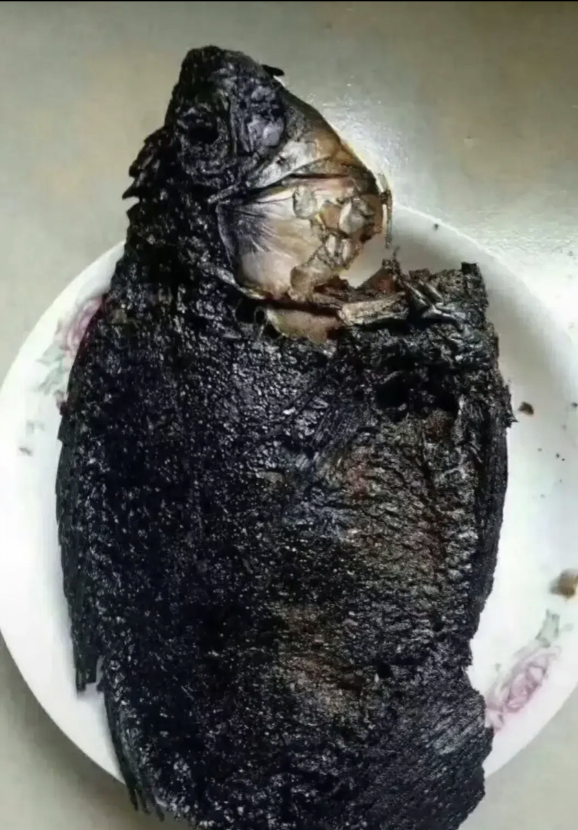 不小心玩手机过头了,把鱼烧焦了.有什么办法能逃过此劫
