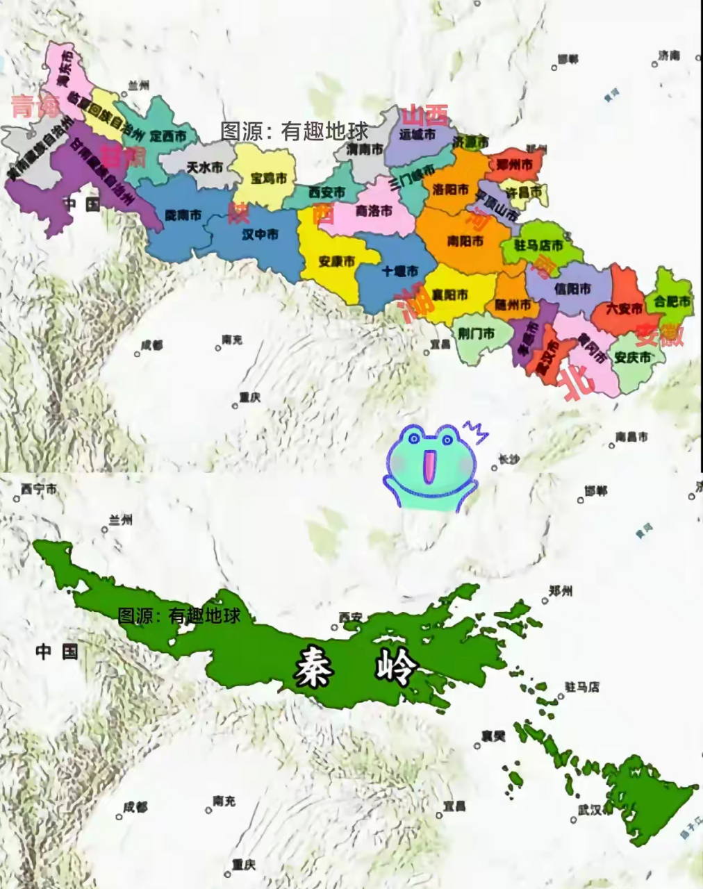 秦岭地图省份图片