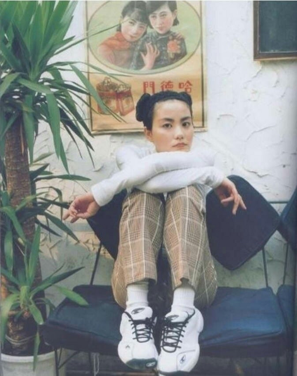 王菲年轻时候的丸子头造型