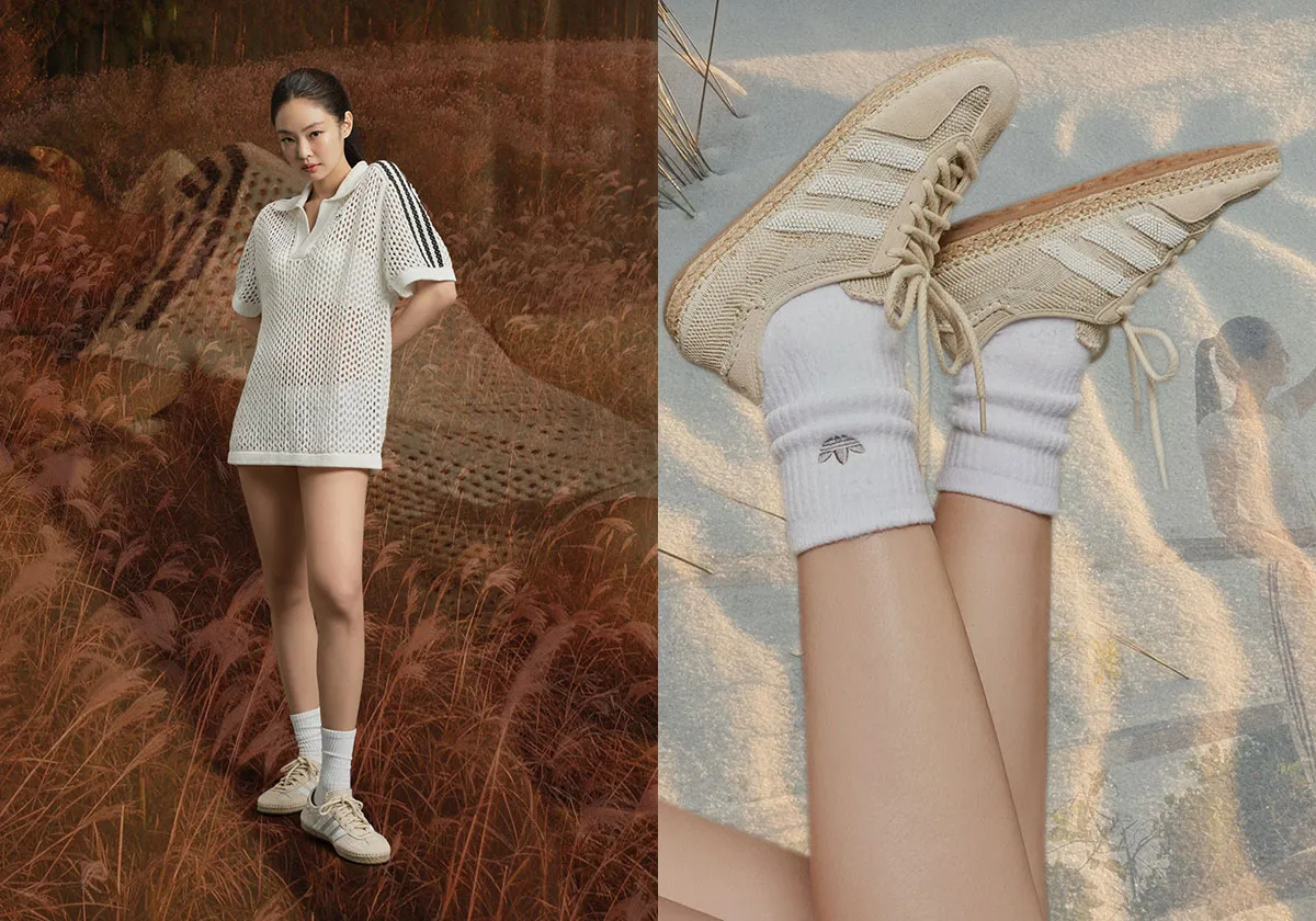 blackpink 成员 jennie 首次亮相 clot x adidas gazelle