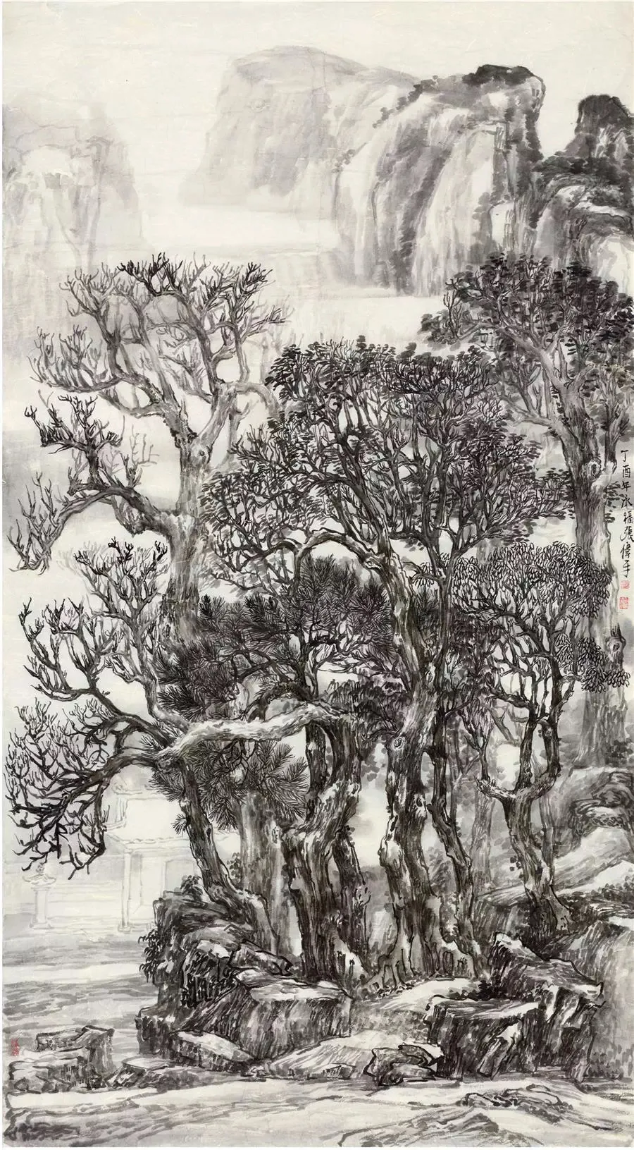 寒林山水对应着一种淡远,枯寂的审美格调——画家张伟平寒山枯木