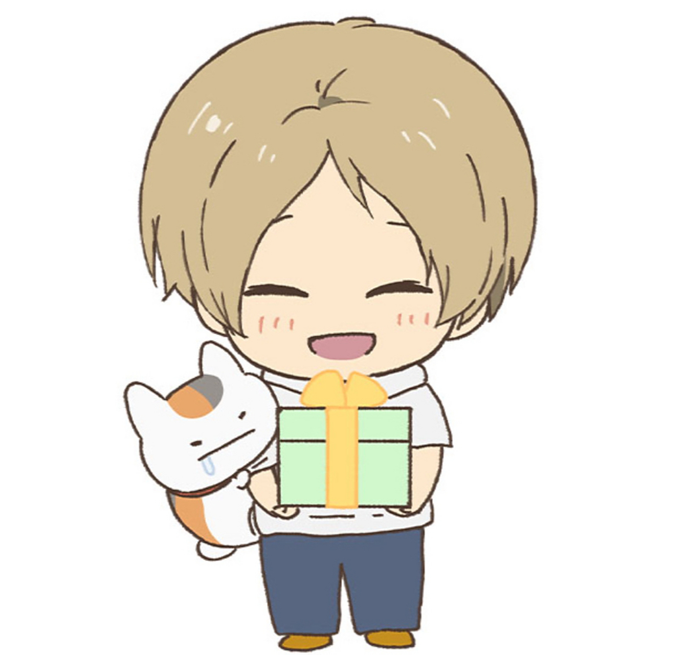 夏目友人帐# 夏目友人帐q版,官方生日贺图公开,娘口三三太可爱啦