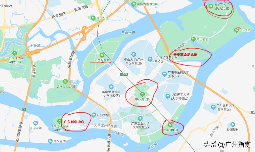 广州大学城位置地图图片