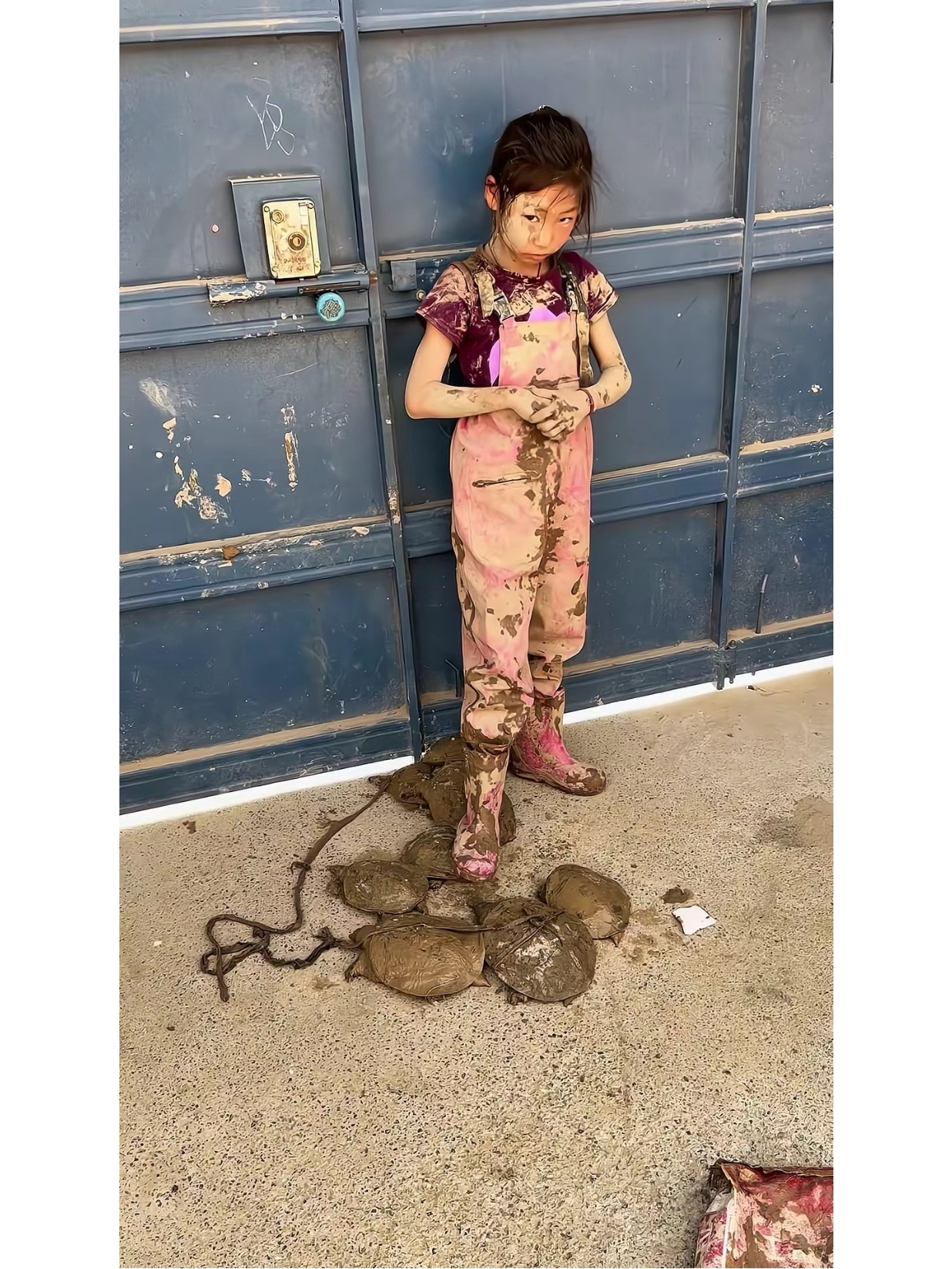 今天放学回来,书包里给我装回好几只龟,弄的满身泥