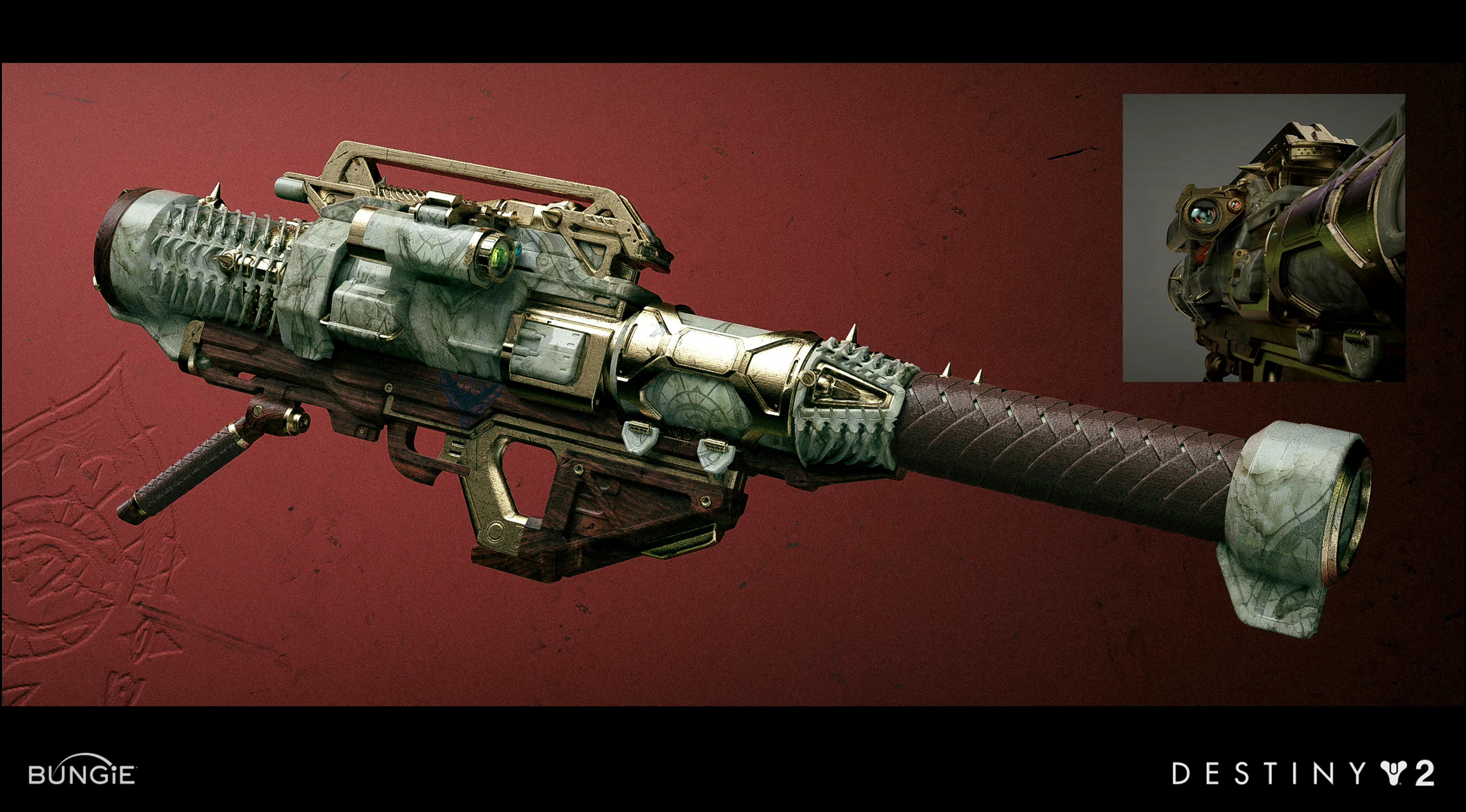 美国概念艺术家zak foreman为游戏《命运2 》设计武器和胸甲,造型突出