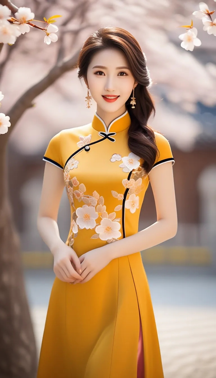 旗袍美女壁纸/千娇百媚集一身,东方美人就是美  #热点引擎计划# 粉色