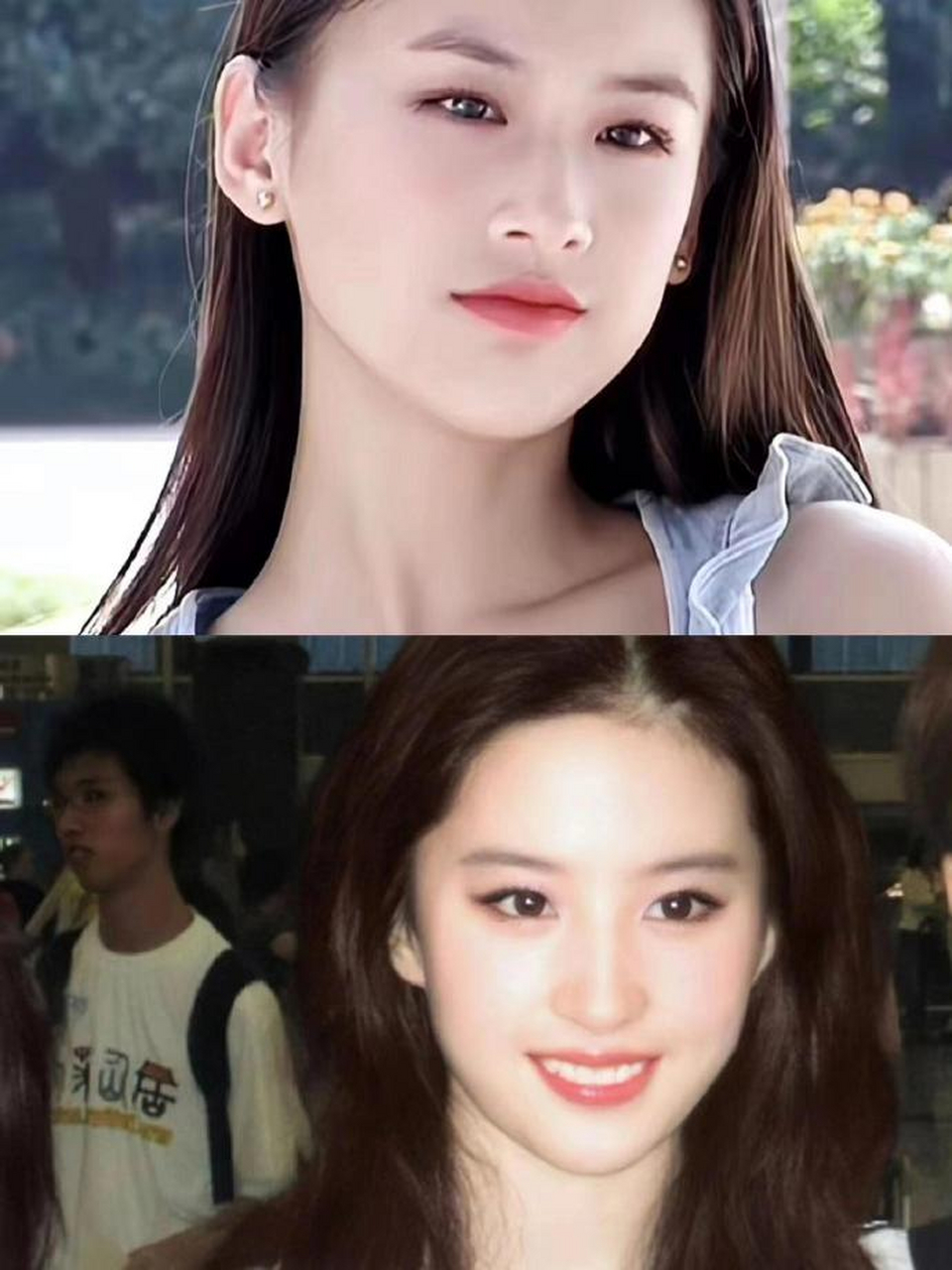 刘亦菲和黄圣依,真有那么像吗? 两人气质都清纯,干净.