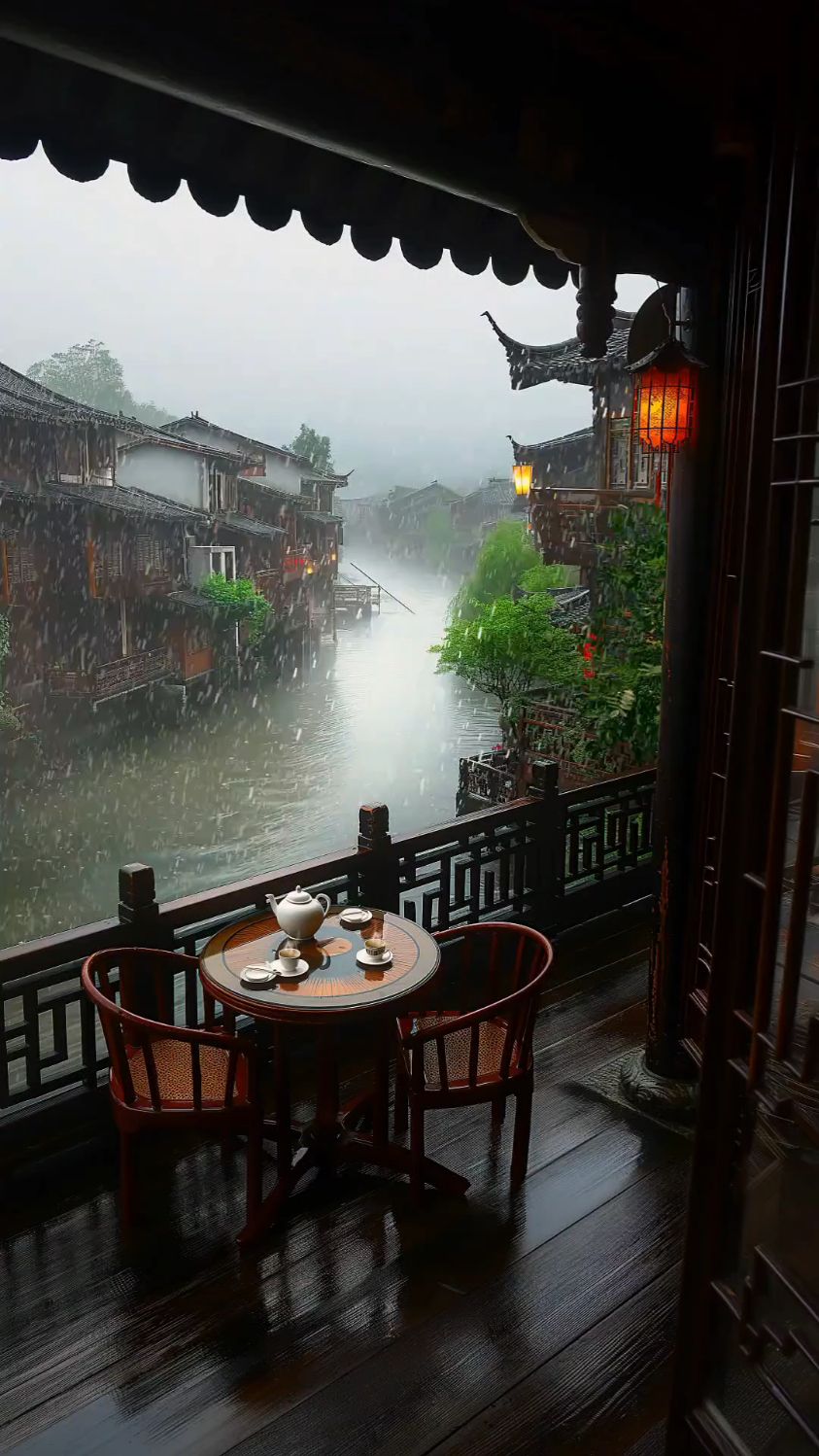 江南烟雨美景图片高清图片